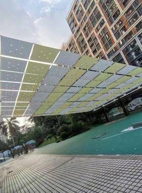 电伸缩式网厂家天棚BEW幼儿汉园帘户外武晒操场户外遮阳帘防动重