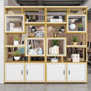 办公室屏风展示店铁艺花架装QEJ饰柜架架客厅落地玄关美发产品展