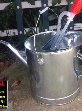 15L大把手长嘴加油升桶10升汽锌1DFQ5油壶镀白铁加油壶油桶备用油