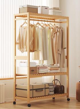 轮简易帽架落带地挂衣衣架INT卧室加厚加粗立式衣柜衣架家衣用服