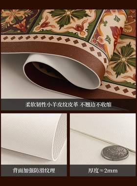 感糖仙棕美拉德皮LNW革桌垫电视柜J保护垫桌布奢边柜垫202轻5新^