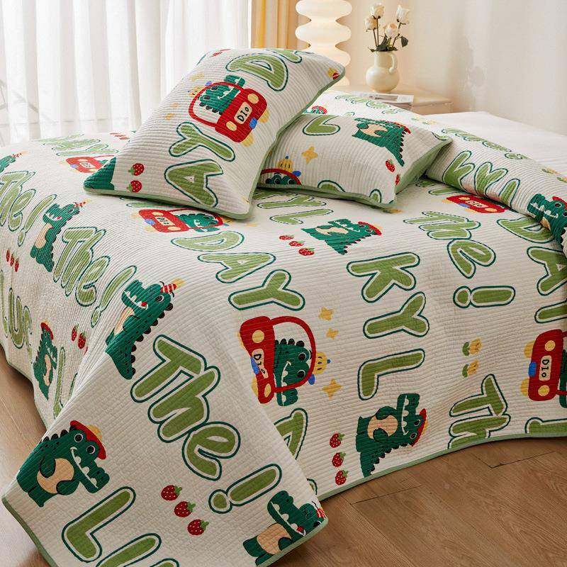 三LOJ韩式件卡通可爱纯棉花件套学生宿舍四季通用印全棉床盖四套