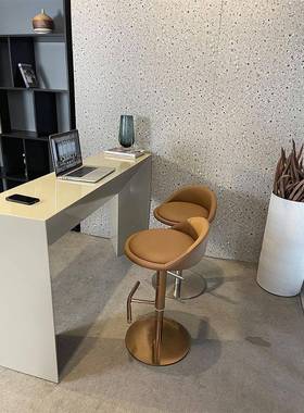 现台代简约吧椅高轻奢家用吧凳不锈钢ZG-66092吧椅脚凳台旋转吧凳