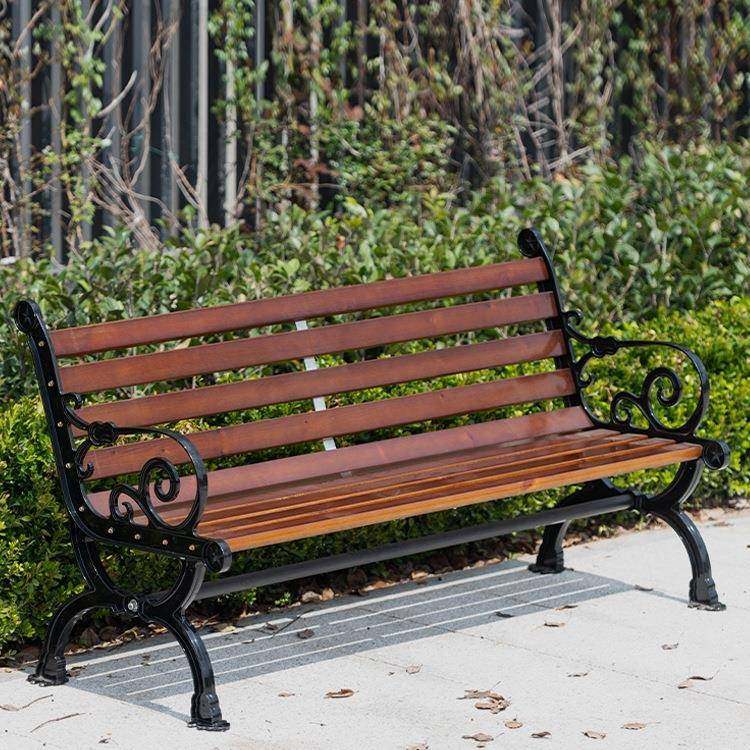 BEN公园椅户实长座椅子防腐木木室外长凳外庭院休闲椅桌椅塑木靠