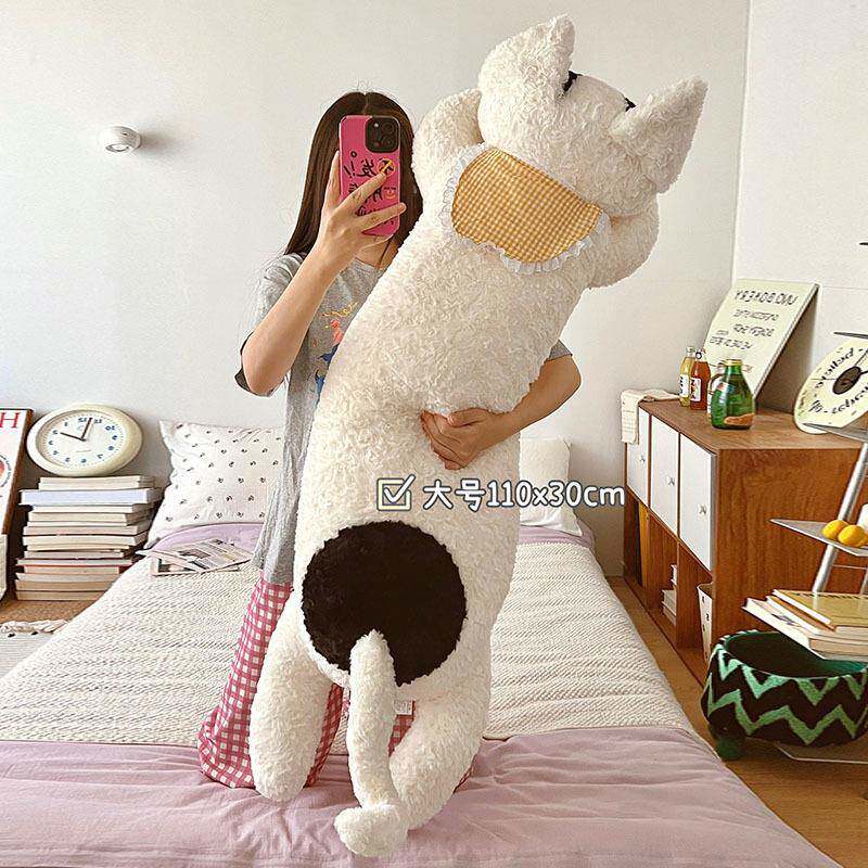 狗狗头长条枕侧抱枕上女生睡觉专用夹腿睡孕妇床大靠背靠枕TxAphR