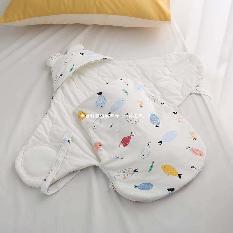 德系婴儿纯棉包被初新生儿抱被春夏季防惊跳睡袋薄款产房宝宝秋冬