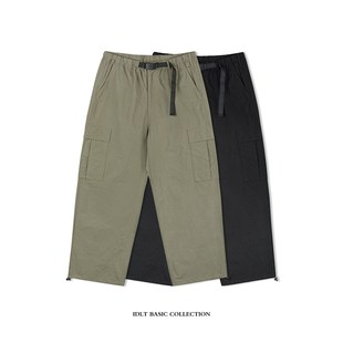 锦棉宽松腰带户外防风休闲裤 锥形裤 百搭潮 7oz机能多袋工装 IDLT