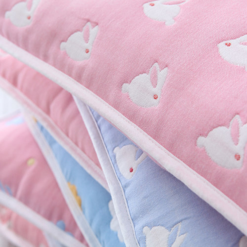 宝宝枕头0-1-3-6岁纯棉花枕芯儿童幼儿园透气全棉纱布枕套婴儿枕