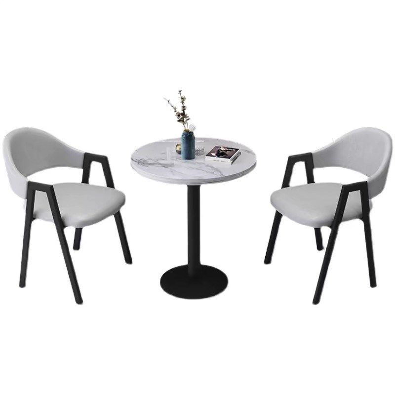 北欧家用阳台小茶几网红宾馆酒店圆形茶桌简约休闲奶茶店桌椅组合
