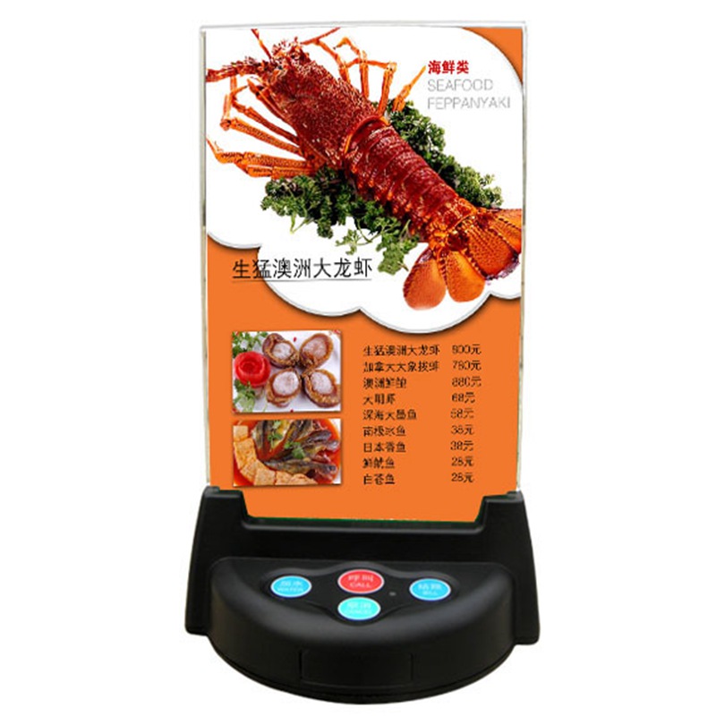 美诗特无线服务铃五键餐牌按铃饭店茶楼咖啡厅宾馆台卡呼叫器包邮