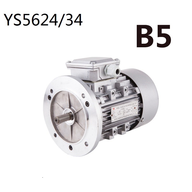 YS8034 1.1KW4级三相异步电动机铝壳电机380V19轴1100w