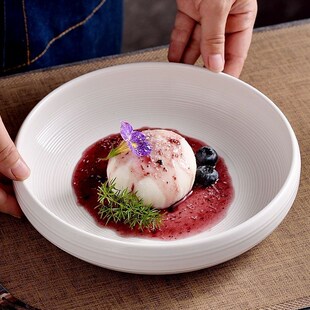 高级感大碗甜品碗陶瓷意境摆盘餐具汤碗家用大号拉面日式轻奢面碗