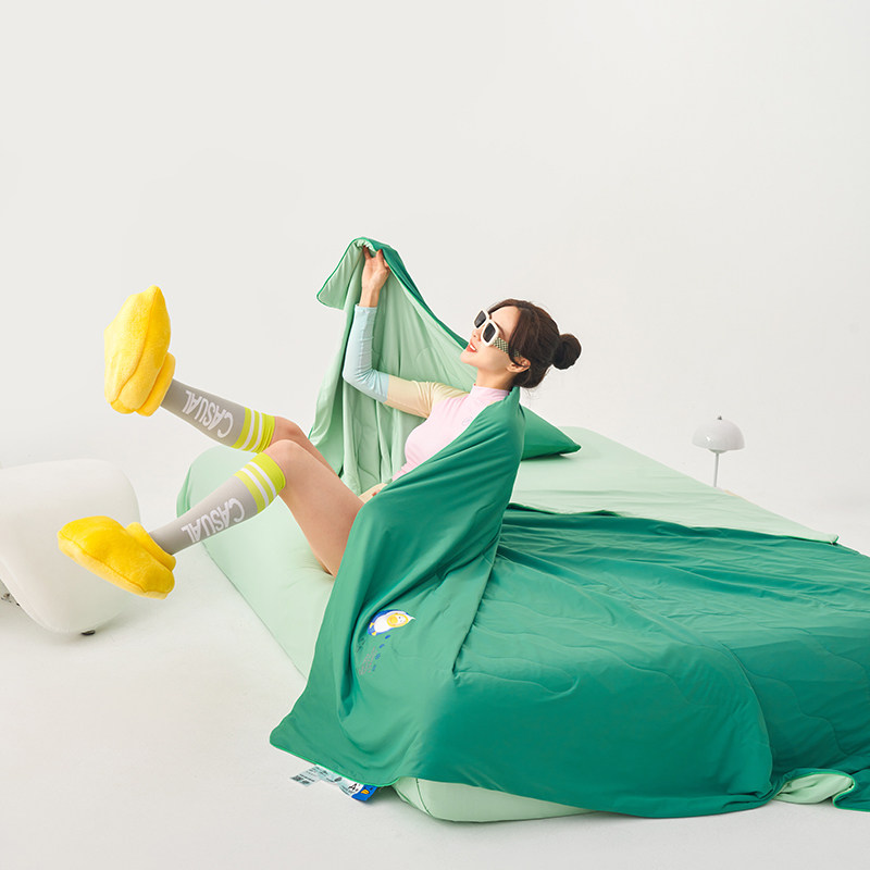 解放鸭力A类母婴科技凉感蚕丝夏被被子被芯空调被可水洗夏凉被,床上用品,化纤被,淘宝优惠券,粉丝福利购,淘宝优惠卷