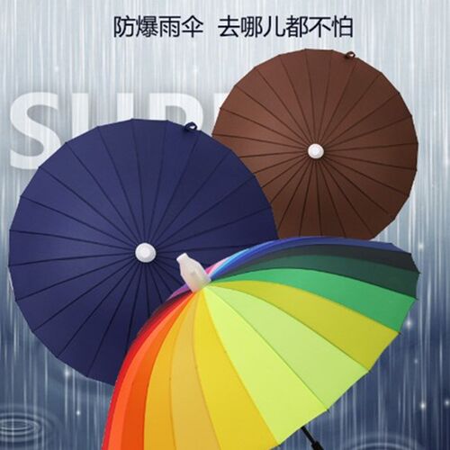 防水套雨伞男女24骨长柄伞大号双人伞抗风超大雨伞定制logo印字