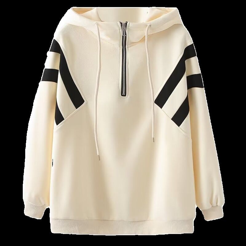 2024春秋季新款大码女装胖mm宽松连帽休闲卫衣女显瘦拉链百搭上衣,女装/女士精品,大码内搭,淘宝优惠券,粉丝福利购,淘宝优惠卷