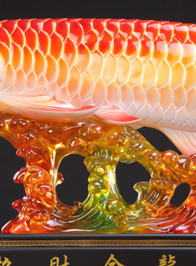 金龙鱼酒店饭店大厅摆件乔迁公司收银台吧台前台装饰店铺开业礼品