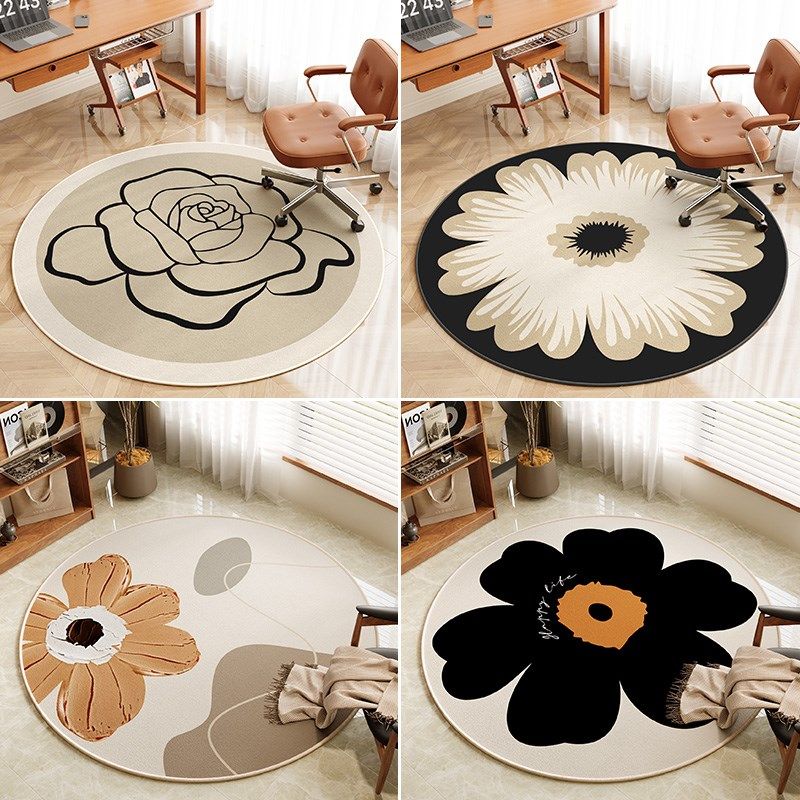 圆形地毯客厅沙发茶几椅子垫高级感家用卧室床边脚垫电脑转椅地垫,居家布艺,转椅地垫,淘宝优惠券,粉丝福利购,淘宝优惠卷