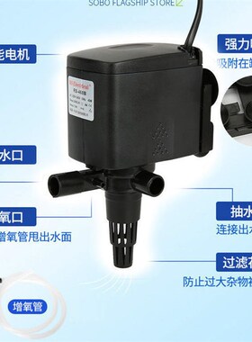 日胜RS-168/268/368/468多功能三合一潜水泵过滤循环增氧机抽水泵