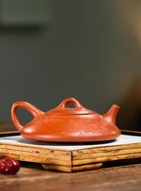 宜兴紫砂全手RWN工刻字量东坡石茶壶160毫升瓢壶小容家用功夫茶
