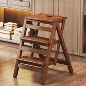 实木踏梯凳多功能家用可折叠梯椅内室梯子椅子两用三楼梯F98JT9T9