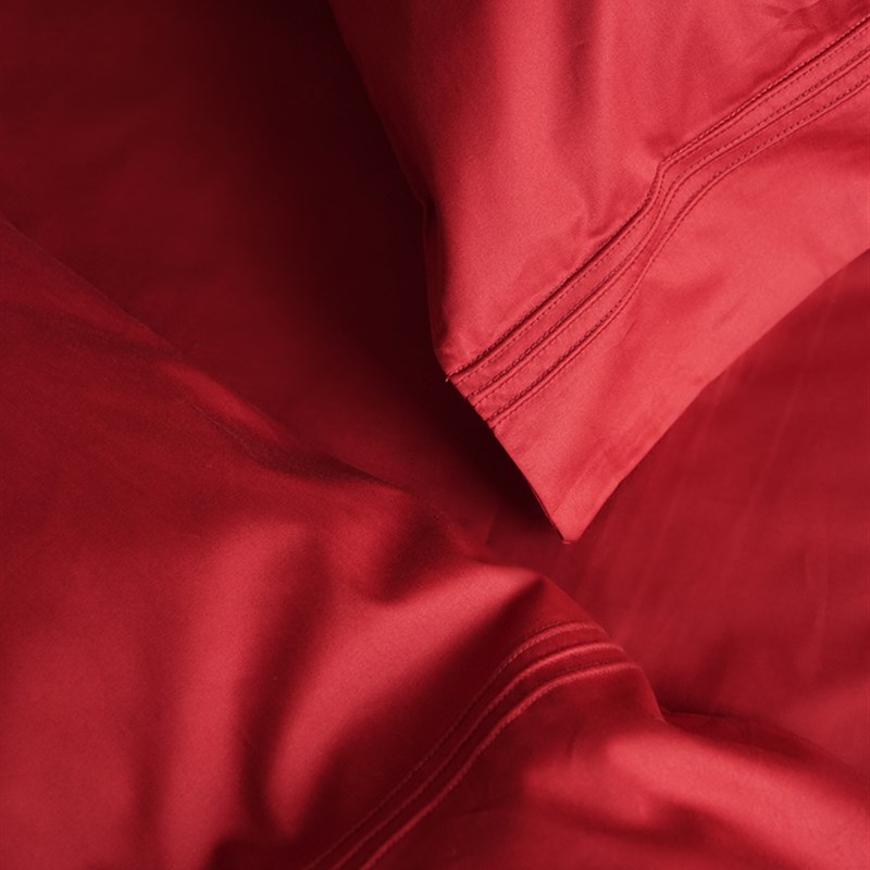 云缇红色长绒棉婚庆四件组纯棉结婚礼物婚房喜被婚礼牀上用品