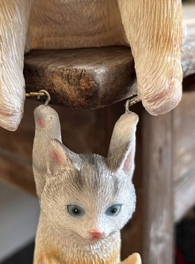 创意摆件家居饰品客厅桌面猫咪房间布置酒柜装饰品摆设节日礼物