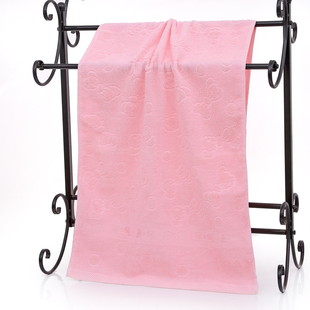 纯棉小号便携浴巾100*50冲凉洗澡擦背加大加宽大号加长成人大毛巾