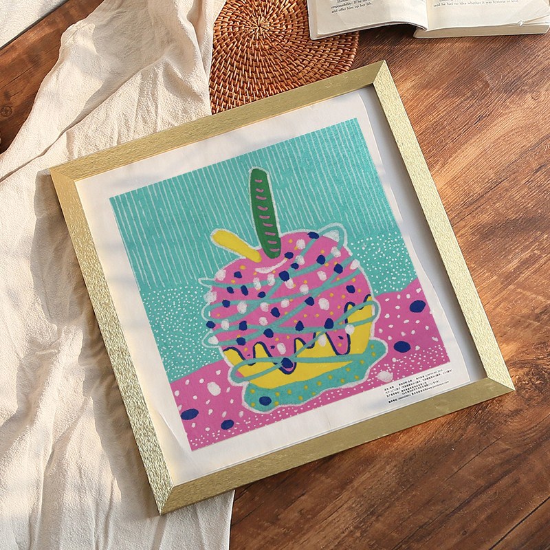 实木正方形画框30厘米33装裱字画50cm挂墙定制尺寸中式原木色相框