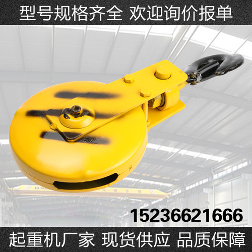 国标钢丝绳电动葫芦吊钩行车1T2T3T4T5T10T冶金防爆单双滑轮吊钩