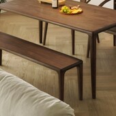 北美黑胡桃木长凳餐桌凳子换鞋 凳长板凳床尾凳实木长条凳餐凳餐椅