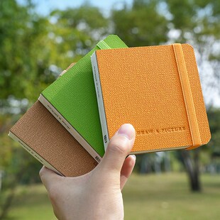 高颜值超厚水彩本随身布面便携手账旅行口袋本丙烯马克笔专用绘