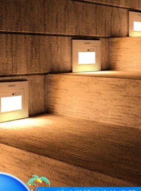 西顿地脚灯11011LED人体感应小夜灯86型过道墙角楼梯踏步CEQ11019