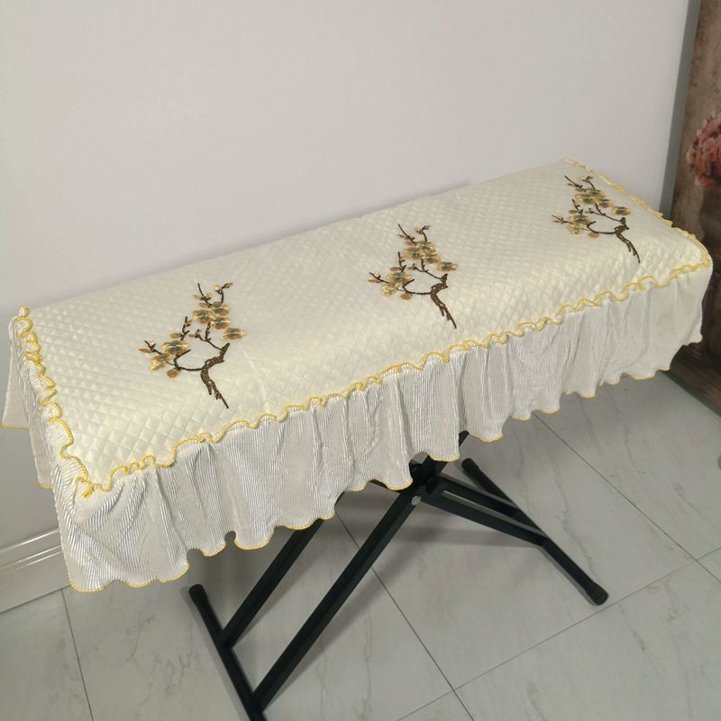 蕾丝61键电子琴罩防尘罩琴布盖布琴套通用款琴罩子古琴盖布防尘布