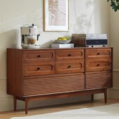 复古实木八斗柜抽屉式 小户型边柜子 收纳柜客厅靠墙玄关收纳柜日式