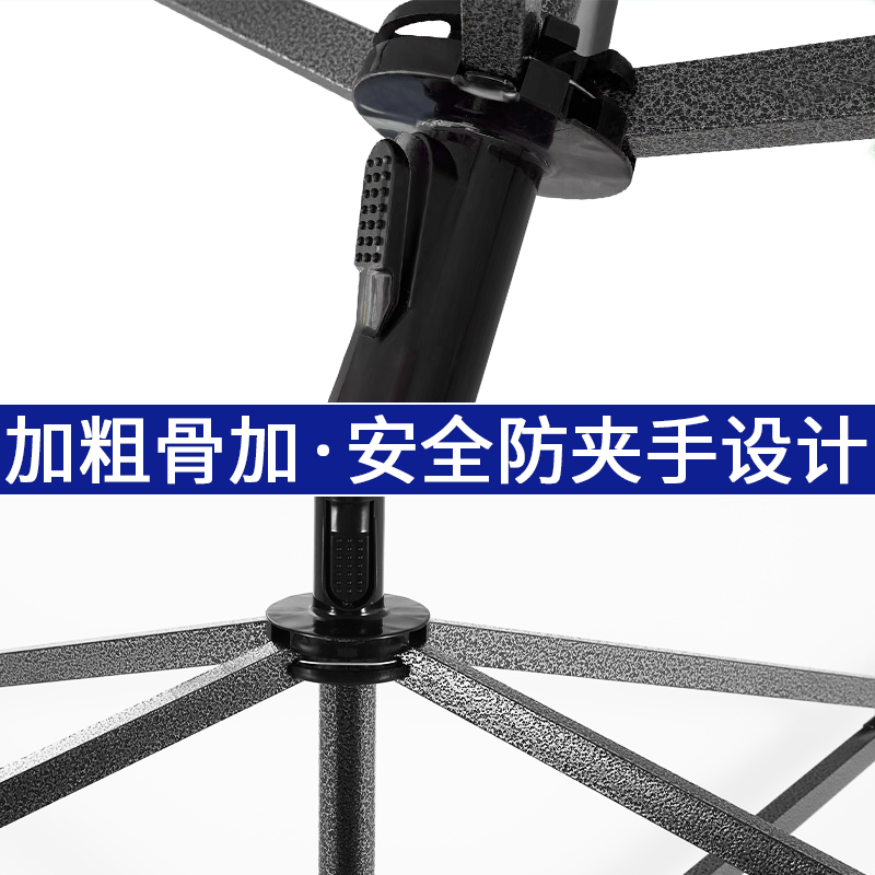 遮阳伞大伞户外摆摊太阳伞广告伞商用沙滩庭院超大号四方长方折伞