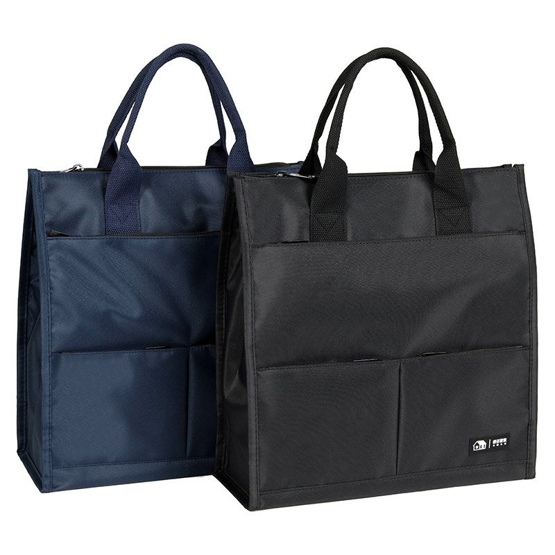 定制大容量手提文件包A4资料袋学生拎书袋美术拉链补习班作业文件