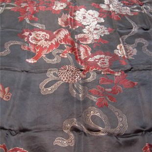 D七八十年代真丝老缎段子被面缎子旗袍面料丝绸中国风布料包邮*4