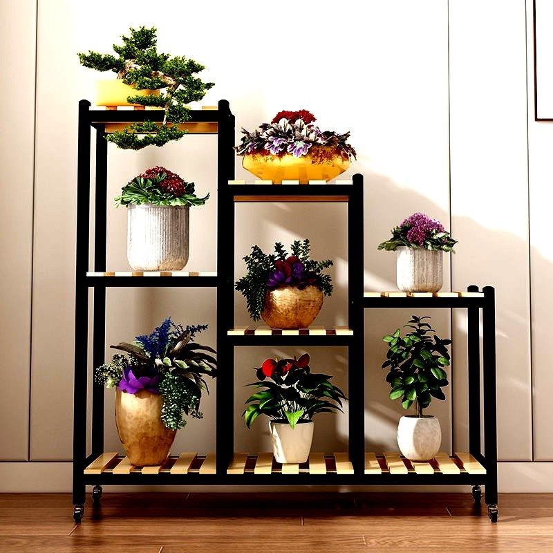 铁艺花架置物架阳台客厅多层落地式实木多肉阶梯式室内花盆架,住宅家具,花架/花几,淘宝优惠券,粉丝福利购,淘宝优惠卷