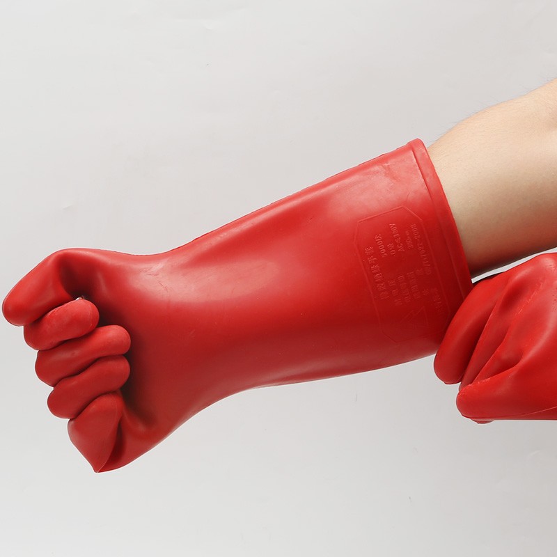 金步安牌5KV绝缘手套12KV高压防电手套电工手套带电操作橡胶手套