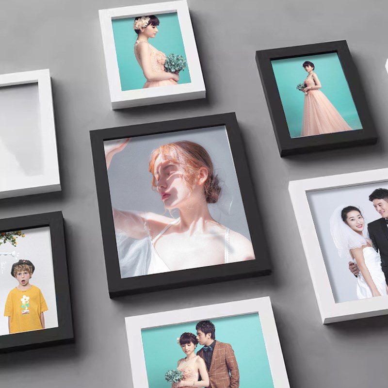 照片墙装饰相框免打孔相片客厅背景墙相框挂墙墙上相片墙创意组合