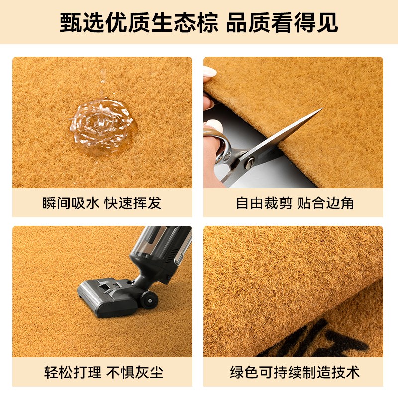 入户门地垫高级感进门除尘蹭土脚垫2025新款仿椰棕别墅防滑地毯