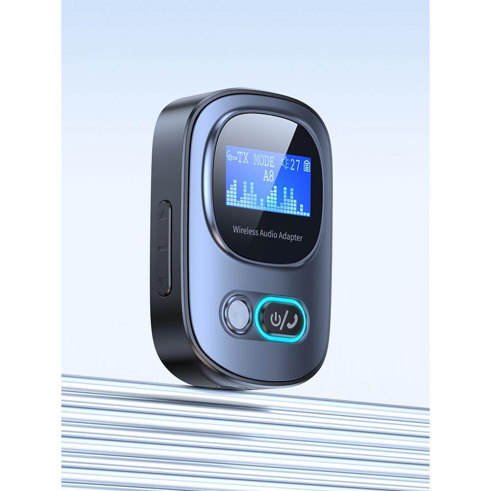 带显示二合一5.3蓝牙音响适配器蓝牙音频发射接收器车载蓝牙免提