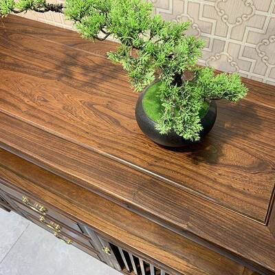 ADE老木储新式实木物柜榆客厅茶室餐边柜入户玄关柜移动中餐边柜