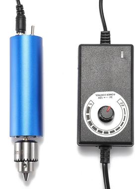 蓝色电电动迷你磨机4W功率版2高4V2A无极调速手持电VVX钻打8磨抛
