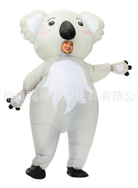 气万一CFC圣节考儿拉充服童动物充气玩偶服派对六儿童节表演服装