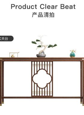 新中式木桌胡桃供木供实台门厅玄台客厅家具条案端关景台神WRH台