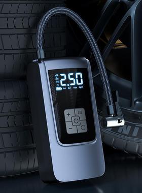 新款便携式车载充篮ZHC气智数显充气泵自行能车轮胎球电泵动打气