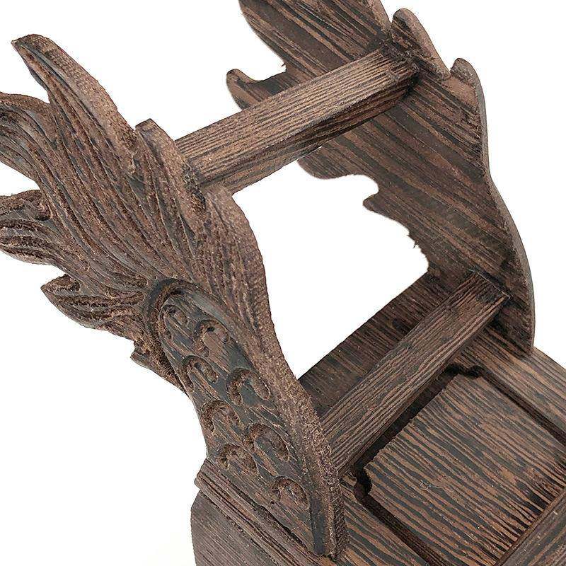 茶鸡翅木大龙示舟博古架文玩展架木质艺品书房WWN几中式摆件可工