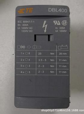 泰科/TEYQT0接线端子DBL400-PV大电流1SL340011NR000接线盒ABB