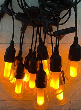 款太1BAJ阳能新S4阳火焰灯串装饰灯串太能灯户外彩灯氛围灯火焰效